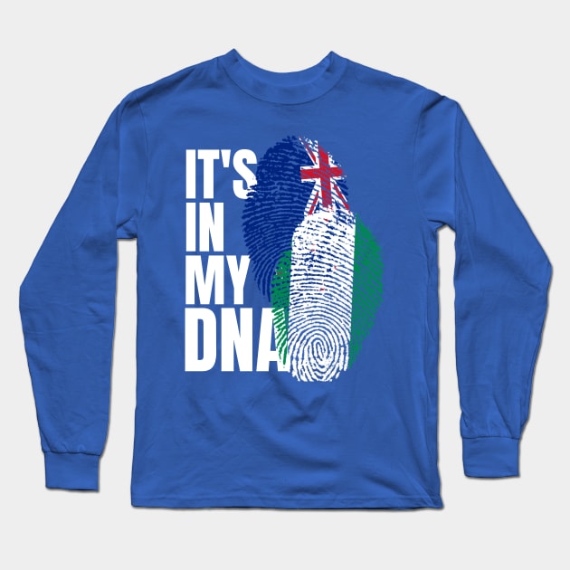 Nigerian And New Zealand Mix Heritage DNA Flag Long Sleeve T-Shirt by Just Rep It!!